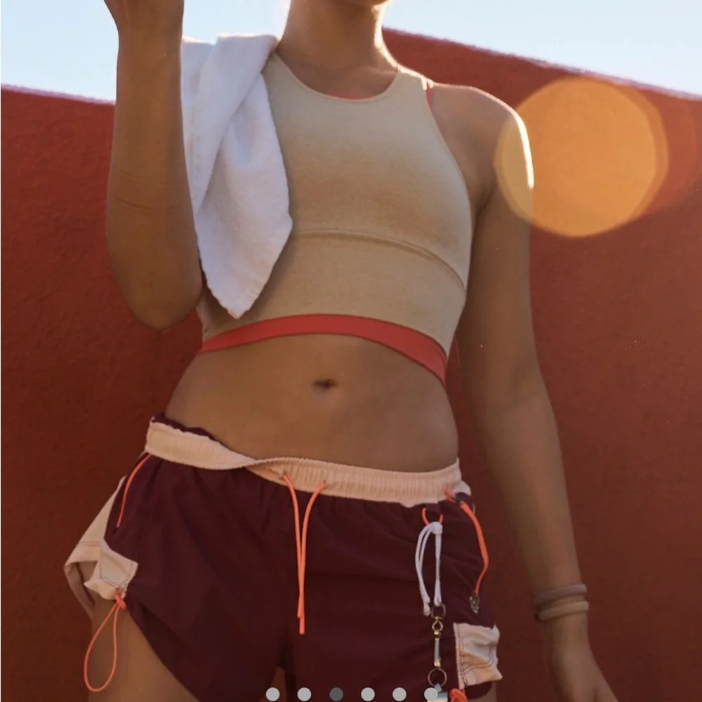 Free People Free Rappel Shorts in Burgundy - Picture 3 of 7